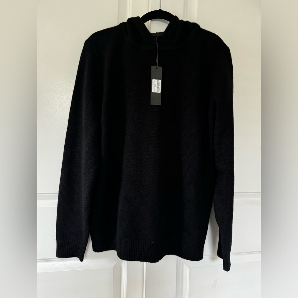 Jenni Kayne, Men’s Cashmere Hoodie, Large, Black, NWT